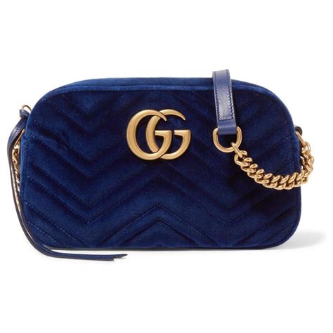 marmont blue velvet gucci|Gucci Marmont velvet crossbody.